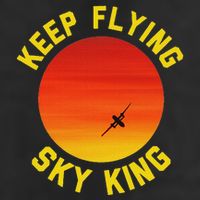 Keep Flying Sky King Aviation Pilot Airplane 7 Panel Mesh Trucker Snapback Hat