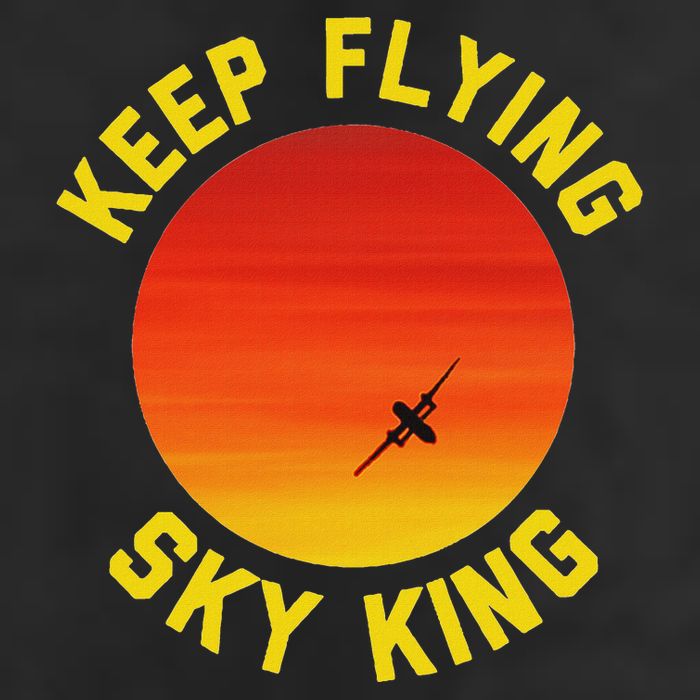 Keep Flying Sky King Aviation Pilot Airplane 7 Panel Mesh Trucker Snapback Hat