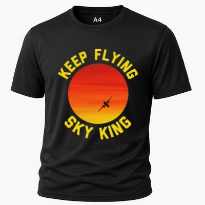 Keep Flying Sky King Aviation Pilot Airplane Performance Shirt