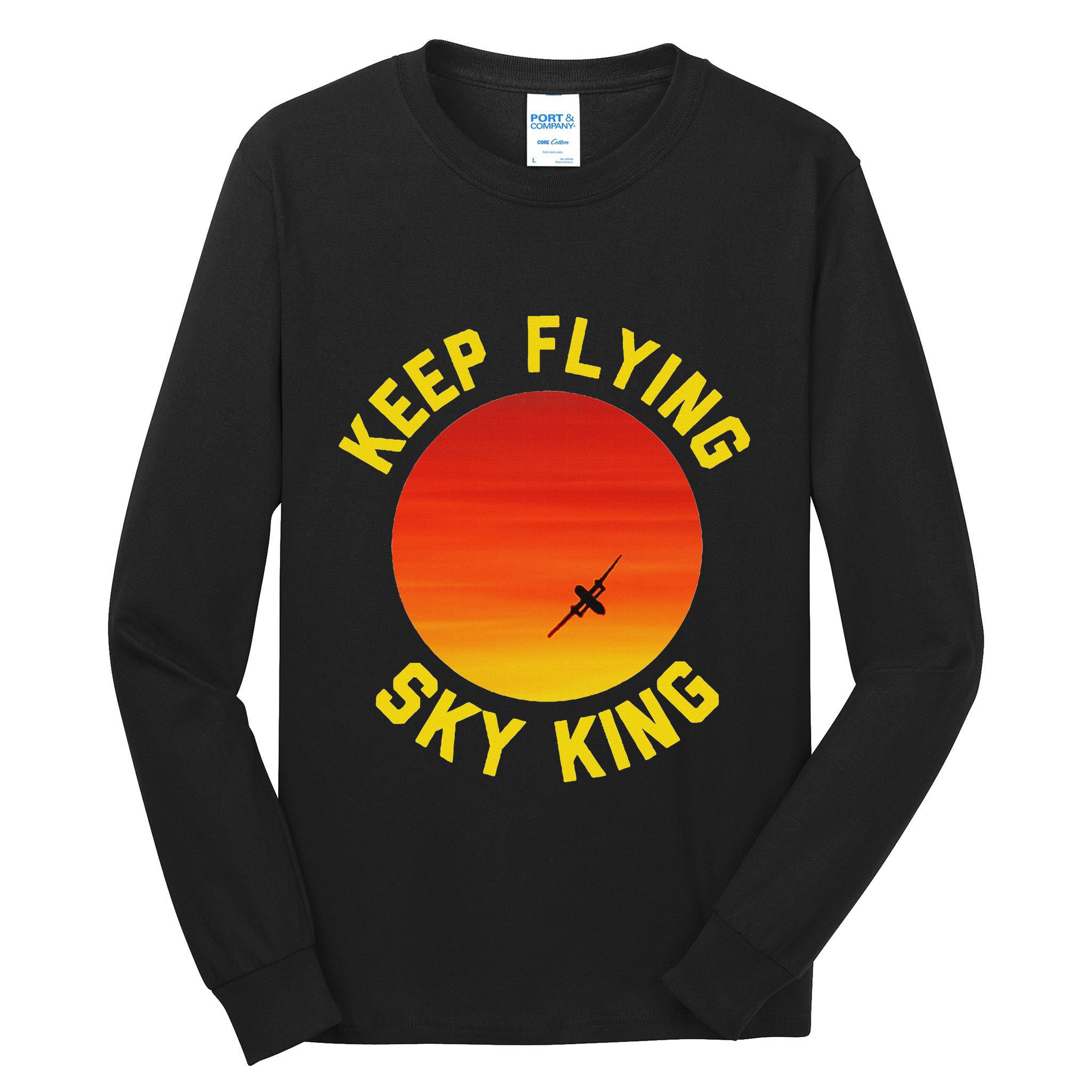 Keep Flying Sky King Aviation Pilot Airplane Tall Long Sleeve T-Shirt