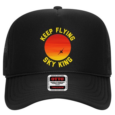 Keep Flying Sky King Aviation Pilot Airplane Trucker Hat