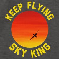Keep Flying Sky King Aviation Pilot Airplane Vector Backpack