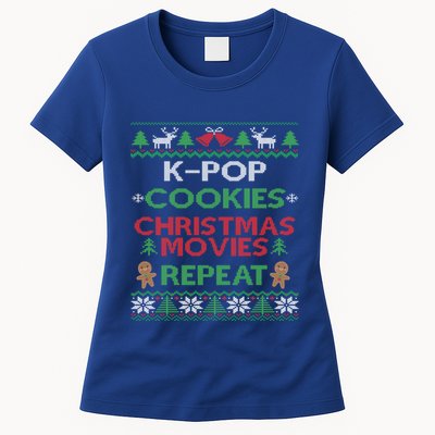 Kpop Fan South Korean Pop Music Lover Ugly Christmas Kpop Cool Gift Womens T-Shirt