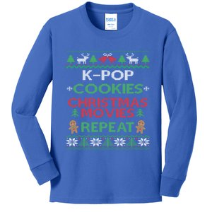 Kpop Fan South Korean Pop Music Lover Ugly Christmas Kpop Cool Gift Kids Long Sleeve Shirt