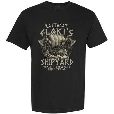 Kattegat Floki's Shipyards Quality Longboats Since 793 Ad Garment-Dyed Heavyweight T-Shirt