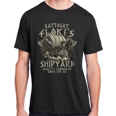 Kattegat Floki's Shipyards Quality Longboats Since 793 Ad Adult ChromaSoft Performance T-Shirt