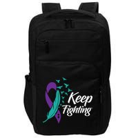 Keep Fighting Suicide Prevention Awareness Impact Tech Backpack