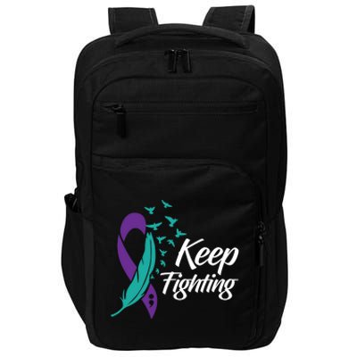 Keep Fighting Suicide Prevention Awareness Impact Tech Backpack