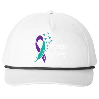 Keep Fighting Suicide Prevention Awareness Snapback Five-Panel Rope Hat