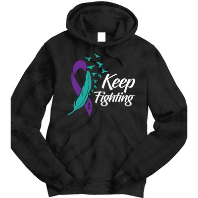Keep Fighting Suicide Prevention Awareness Tie Dye Hoodie