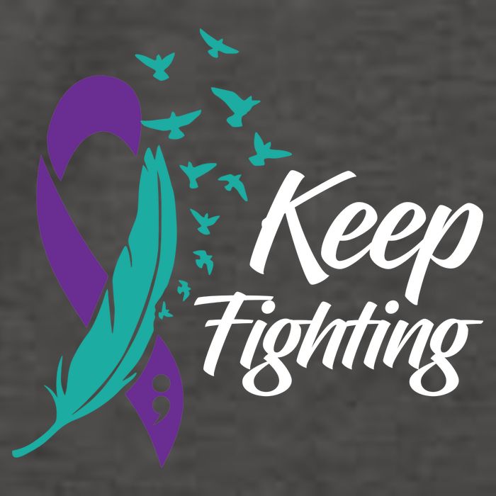 Keep Fighting Suicide Prevention Awareness Vector Backpack