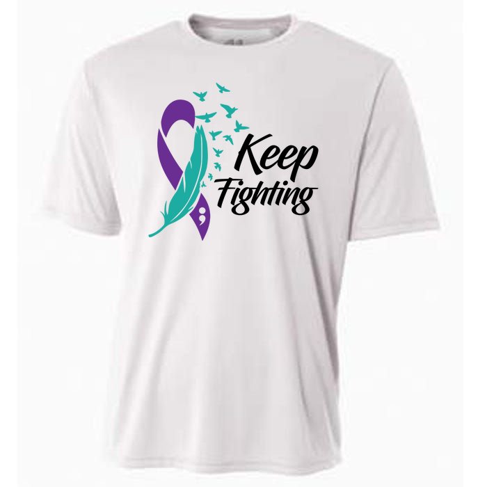 Keep Fighting Suicide Prevention Awareness Cooling Performance Crew T-Shirt