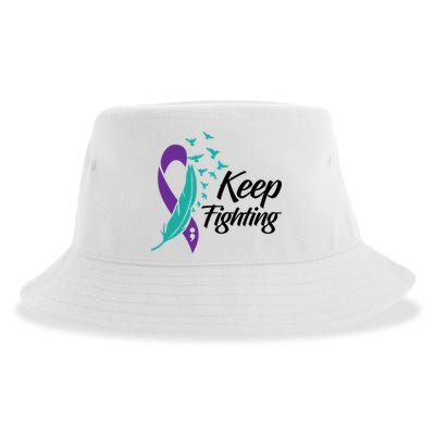 Keep Fighting Suicide Prevention Awareness Sustainable Bucket Hat