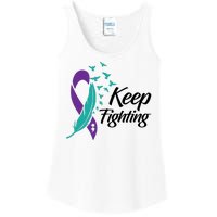 Keep Fighting Suicide Prevention Awareness Ladies Essential Tank