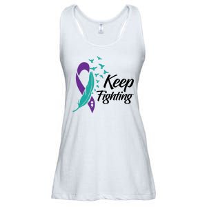 Keep Fighting Suicide Prevention Awareness Ladies Essential Flowy Tank