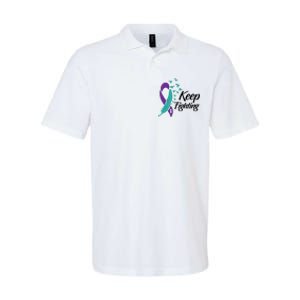 Keep Fighting Suicide Prevention Awareness Softstyle Adult Sport Polo