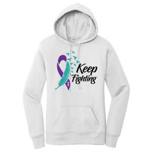 Keep Fighting Suicide Prevention Awareness Women's Pullover Hoodie