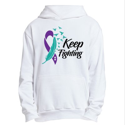 Keep Fighting Suicide Prevention Awareness Urban Pullover Hoodie