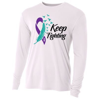 Keep Fighting Suicide Prevention Awareness Cooling Performance Long Sleeve Crew