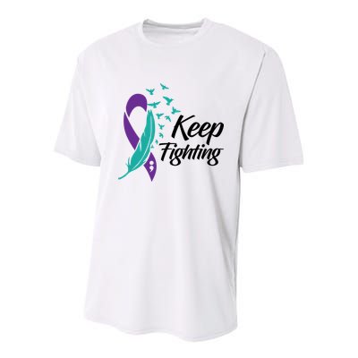 Keep Fighting Suicide Prevention Awareness Youth Performance Sprint T-Shirt