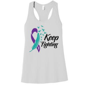 Keep Fighting Suicide Prevention Awareness Women's Racerback Tank