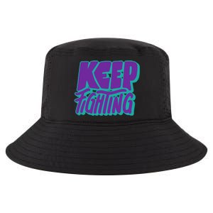 Keep Fighting Suicide Prevention Awareness Retro Cool Comfort Performance Bucket Hat