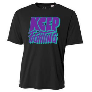 Keep Fighting Suicide Prevention Awareness Retro Cooling Performance Crew T-Shirt