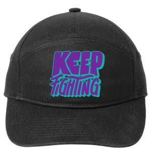 Keep Fighting Suicide Prevention Awareness Retro 7-Panel Snapback Hat