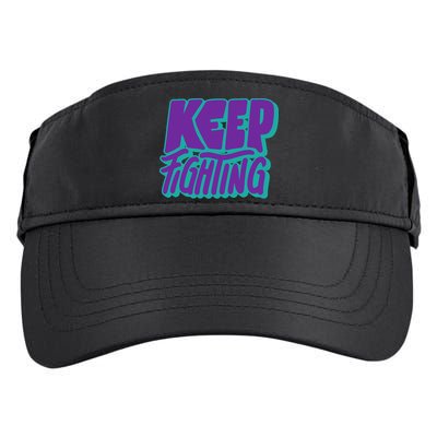 Keep Fighting Suicide Prevention Awareness Retro Adult Drive Performance Visor
