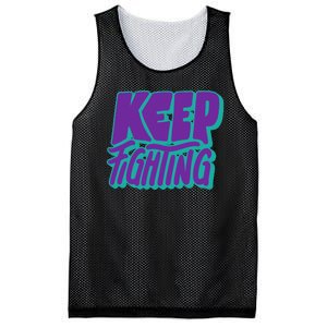 Keep Fighting Suicide Prevention Awareness Retro Mesh Reversible Basketball Jersey Tank