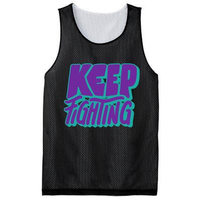 Keep Fighting Suicide Prevention Awareness Retro Mesh Reversible Basketball Jersey Tank
