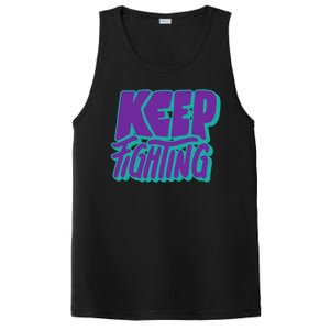 Keep Fighting Suicide Prevention Awareness Retro PosiCharge Competitor Tank