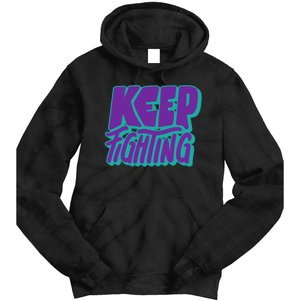 Keep Fighting Suicide Prevention Awareness Retro Tie Dye Hoodie