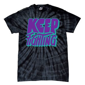 Keep Fighting Suicide Prevention Awareness Retro Tie-Dye T-Shirt