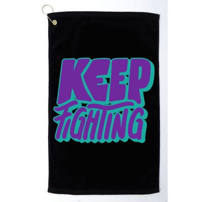 Keep Fighting Suicide Prevention Awareness Retro Golf Towel
