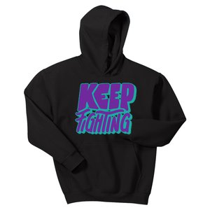 Keep Fighting Suicide Prevention Awareness Retro Kids Hoodie