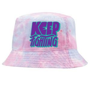 Keep Fighting Suicide Prevention Awareness Retro Tie-Dyed Bucket Hat