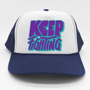 Keep Fighting Suicide Prevention Awareness Retro Trucker Hat