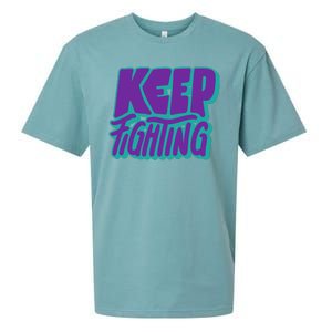 Keep Fighting Suicide Prevention Awareness Retro Sueded Cloud Jersey T-Shirt