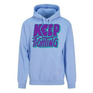 Keep Fighting Suicide Prevention Awareness Retro Unisex Surf Hoodie