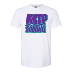 Keep Fighting Suicide Prevention Awareness Retro Softstyle CVC T-Shirt