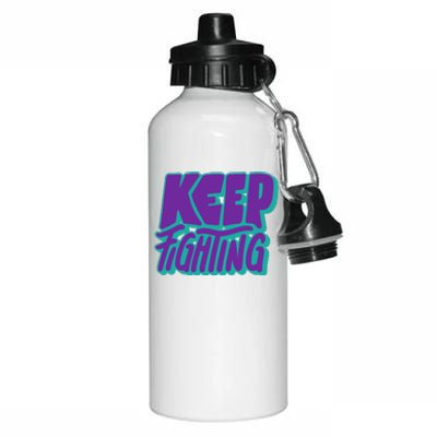 Keep Fighting Suicide Prevention Awareness Retro Aluminum Water Bottle