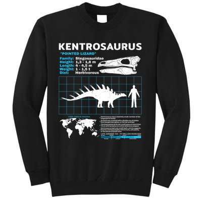 Kentrosaurus Fact Sheet Dinosaur Facts Sweatshirt