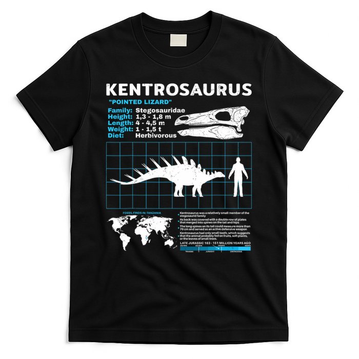 Kentrosaurus Fact Sheet Dinosaur Facts T-Shirt