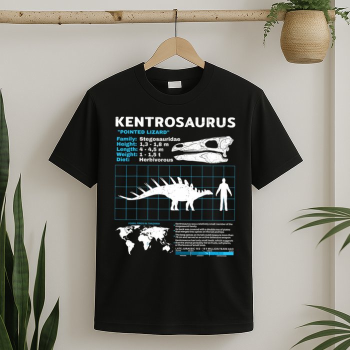 Kentrosaurus Fact Sheet Dinosaur Facts T-Shirt