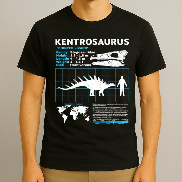 Kentrosaurus Fact Sheet Dinosaur Facts T-Shirt