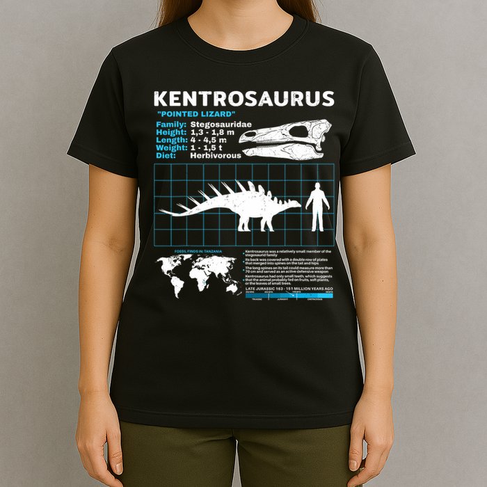 Kentrosaurus Fact Sheet Dinosaur Facts T-Shirt