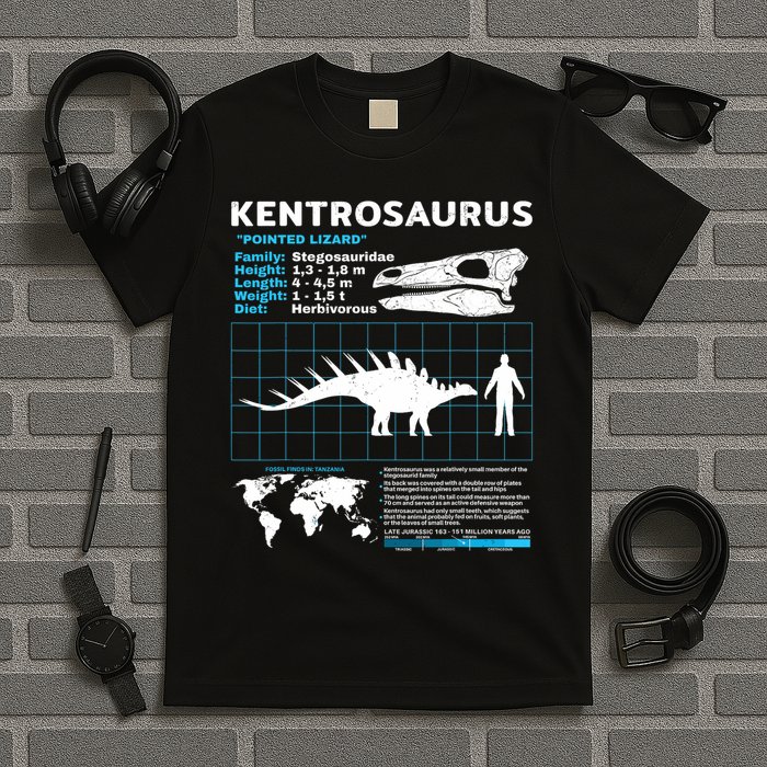 Kentrosaurus Fact Sheet Dinosaur Facts T-Shirt