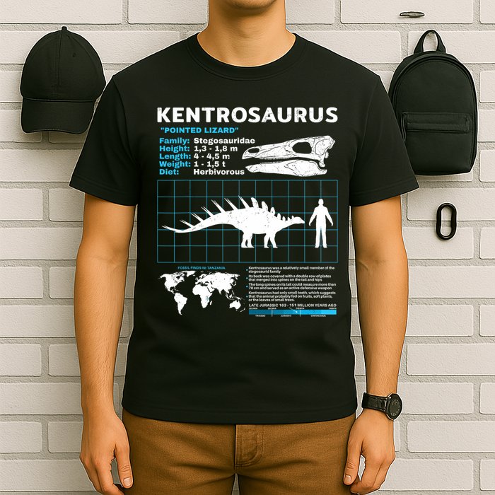 Kentrosaurus Fact Sheet Dinosaur Facts T-Shirt