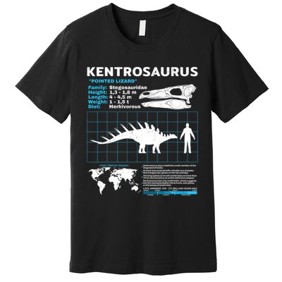Kentrosaurus Fact Sheet Dinosaur Facts Premium T-Shirt